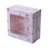 Box For 4 Muffins 16X16X7.5Cm With Window And Insert 10pcs