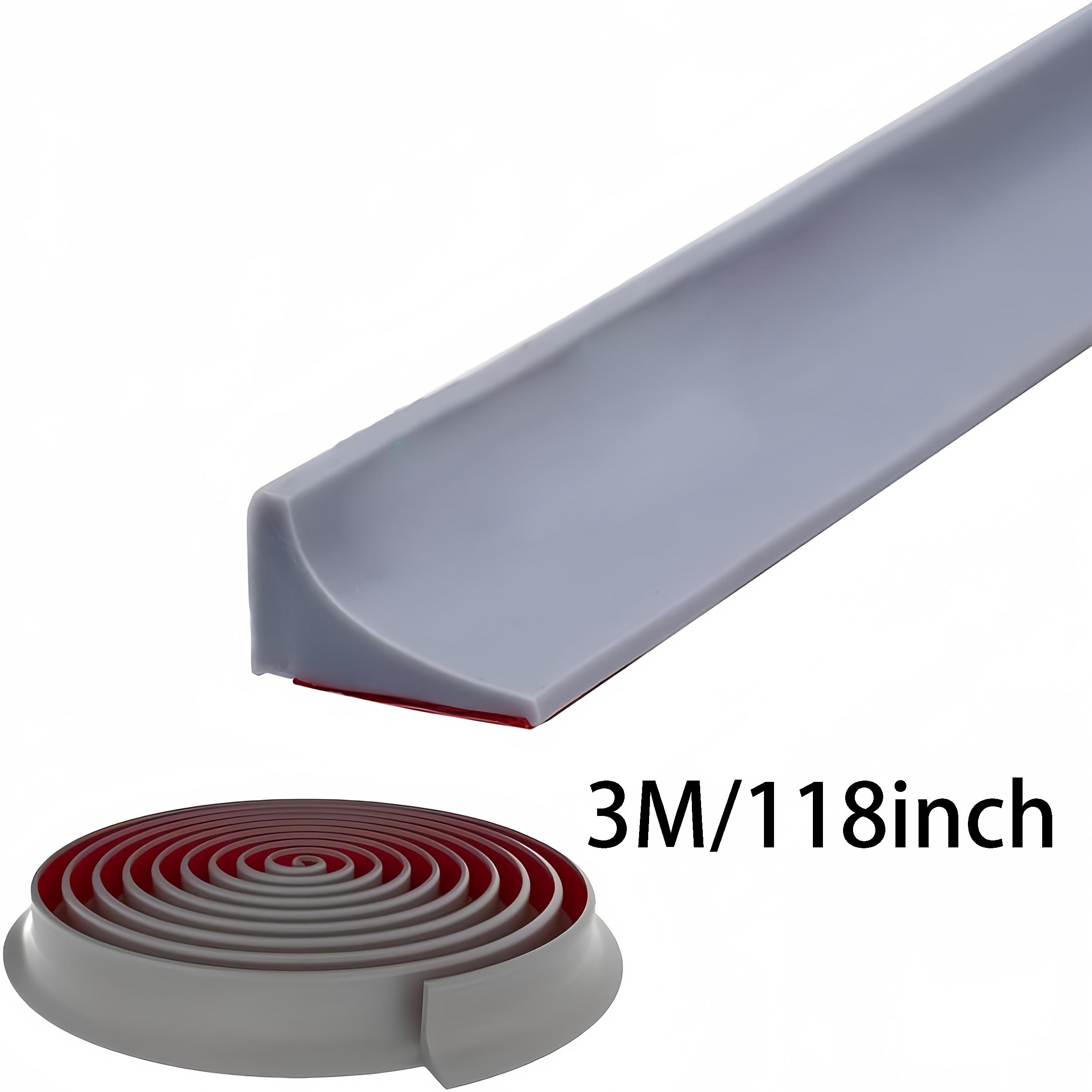 

1PC Self-Adhesive Silicone Water Retaining Strip, Bathroom Water Stopper, Bendable Door Bottom Sealing Strip, Shower Dam Barrier