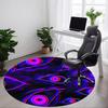 1PC Neon Eyes Pattern Office Round Rug, Non Slip, Soft and Durable Office Rug for Interior Decoration, Perfect for Office