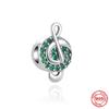 Bracelet Perles Charms Note de Musique Guitare Piano Cœur en Argent Sterling 925 Bijoux DIY pour Femmes