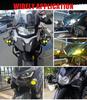 Motorcycle LED Spotlight Yellow-White Light: Super Bright Auxiliary Mini Driving Headlight for Electric Vehicles.