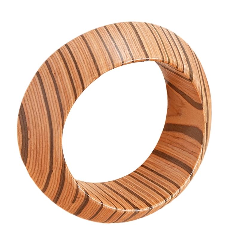 Geometrisches Armband Handgefertigt Natürliches Holz Armreif Retro Handgelenk Schmuck Für Frauen Mode Accessoires