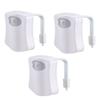 3pcs Plastic Color Change Toilet Light Sensor Wide Application In Washrooms Activated Toilet Light