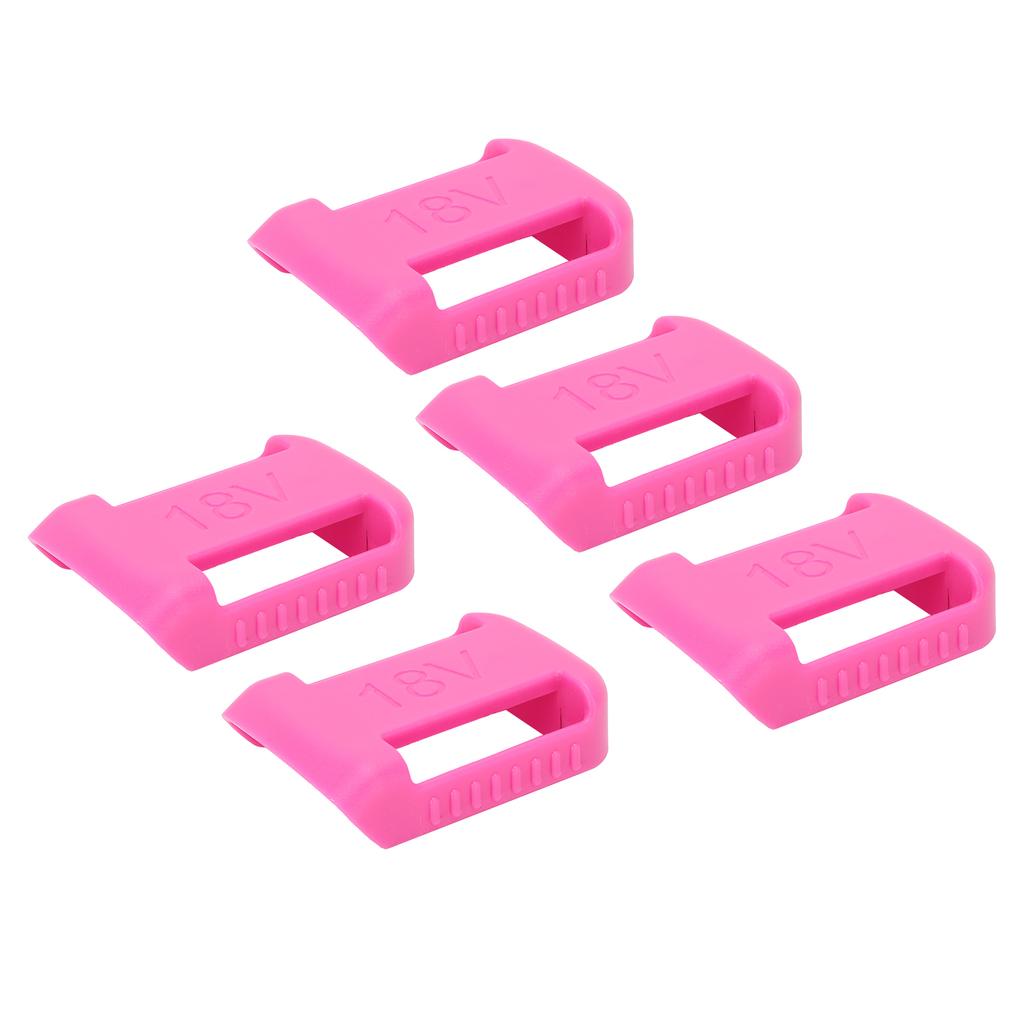 5pcs 14V‑60V Battery Mount Holder Storage Shelf Rack Stand Slots Hanger Buckle Pink