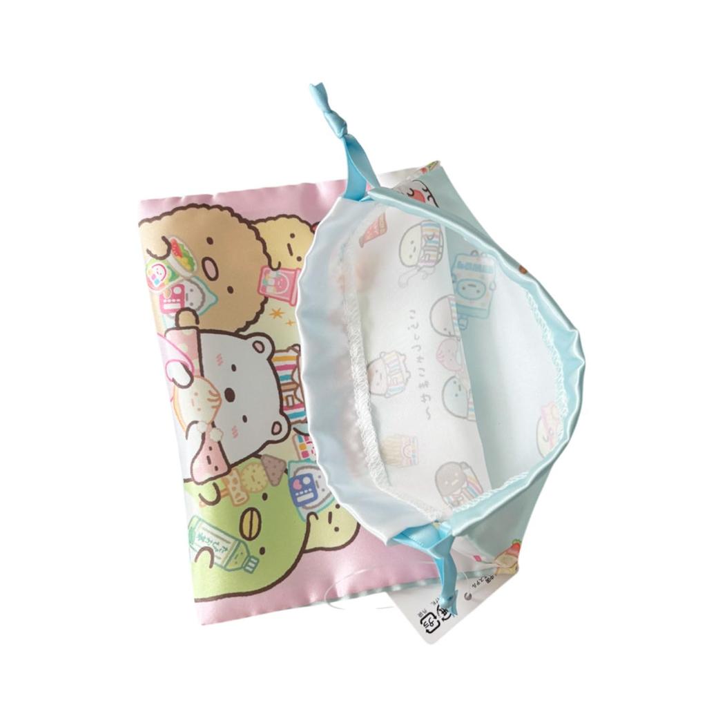 Small Planet Sumikko Gurashi Ribbon Drawstring Bag Wakuwaku Tapioca Convenience Store