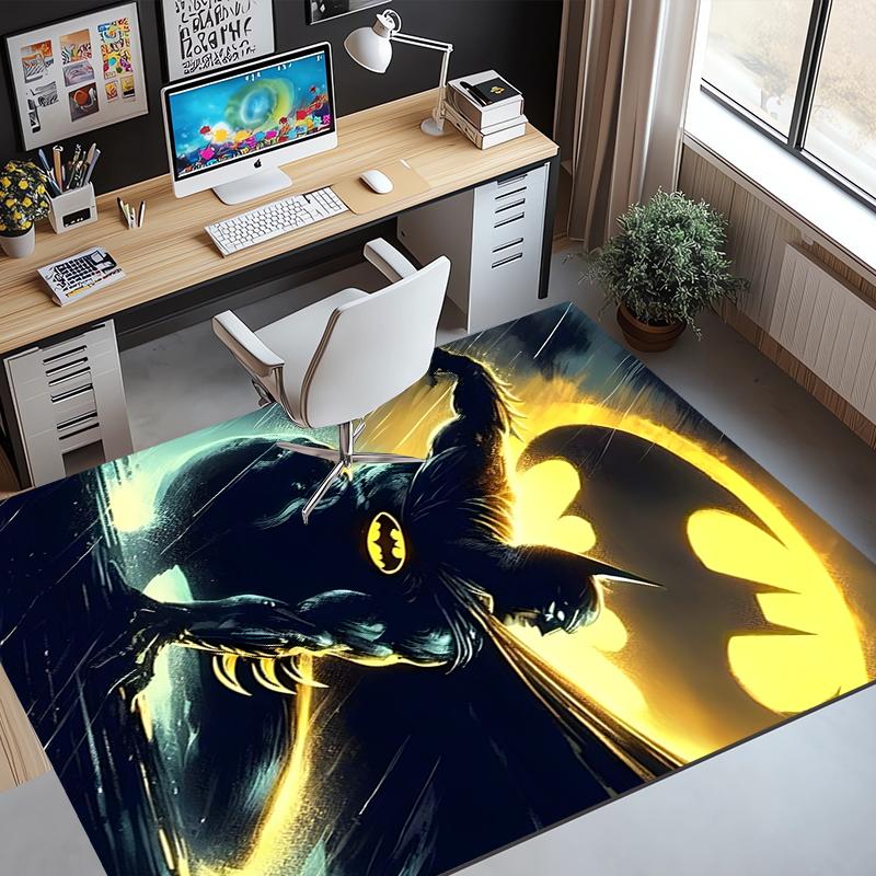 Batman Pattern Rug, Indoor/Outdoor Mat, for Picnic, Gameroom, Bedroom, Office, Living Room, Home Decor Carpet, Birthday Gift