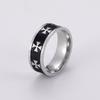 Classic Stainless Steel Couple Rings Black Four Leaf Clover Simple Finger Ring Women Men Ring Engagement Wedding Jewelry CLE