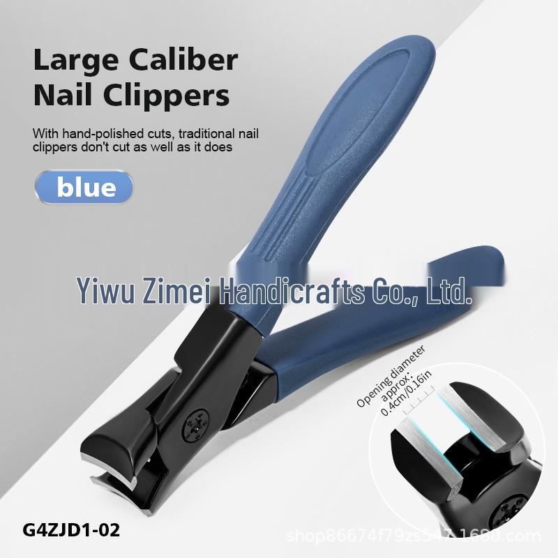 

Rustproof Portable Nail Clipper with Large Jaw - Super Sharp for Tough Nails, Perfect for Salons синий