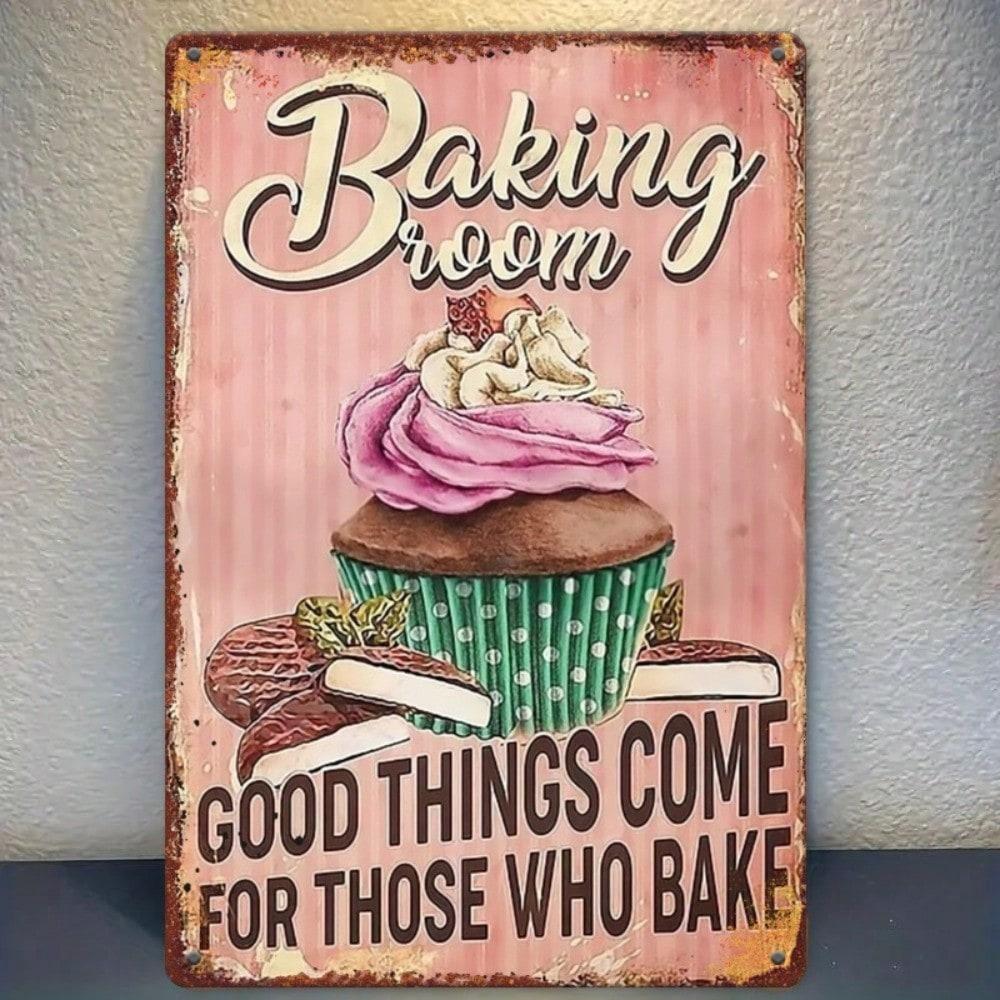 

Vintage Metal Wall Sign Baker Gift Kitchen Decor