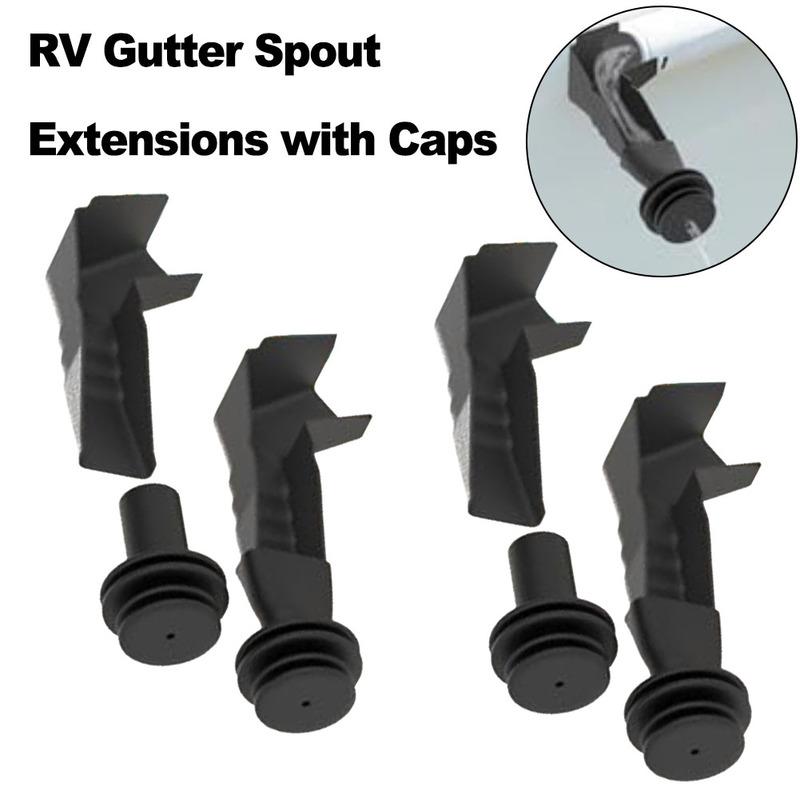 

Complete 4 Pcs Set of RV Rain Gutter Spouts with for Water Diversion and Roof Leak Risk Minimization Fit for RVs
