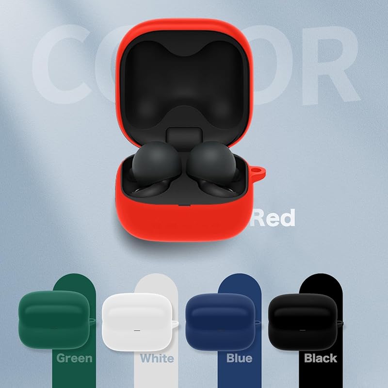 correspondence For SONY LinkBuds open WF-L910 case cover [RIGFUJUN] Protective cover With carabiner Loss prevention case for earphones Scratch