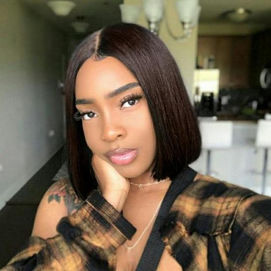 Women Boboo Wigs Natural Look High Temperature Silk Shawl Length Hair Wigs Long-Lasting Wear Fashion Fluffy Centre-Parted Wig Headgear Hair Product
