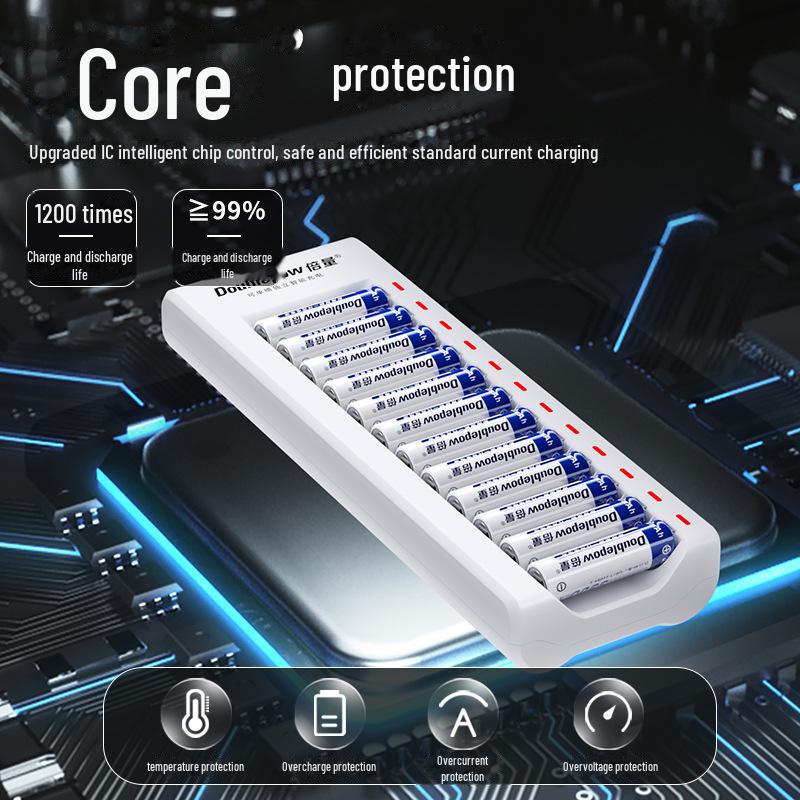 5th Rechargeable Battery Set: 12 x 3000 mAh Batteries for Microphone Cameras