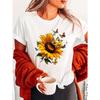 European Size European Size Women's -Look & Print T-Shirt - Short Sleeve Crew Neck Casual Blouse, Spring Summer Everyday Outfits
