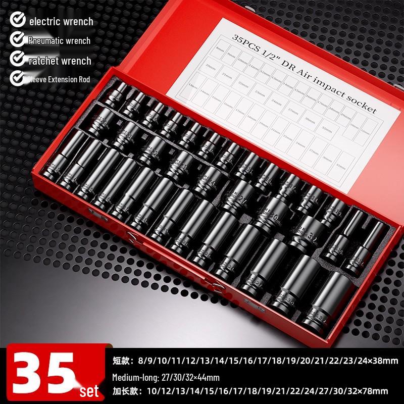 Electric Wrench Socket Set with Extended Hex Heads & Fly Electric Board Tool