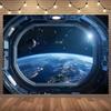 Space Window Cosmic Tapestry: Stellar VistasWall Decoration Background Cloth, Bedroom Room Home Decoration