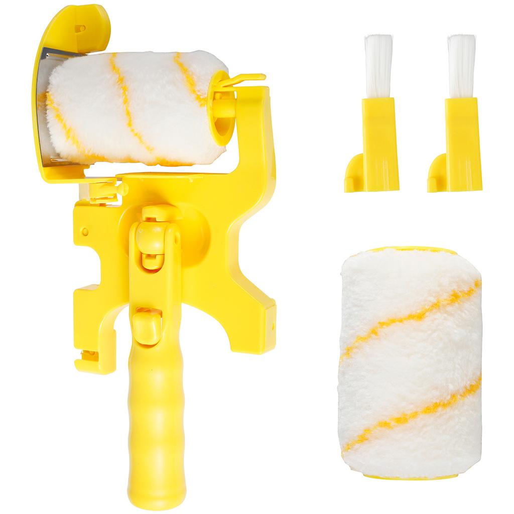 Paint Edger Roller Brush Hand-held Clean-Cut Paint Edger Roller Brush Portable Paint Edger Tool W/ Roller And Brush for Ceiling