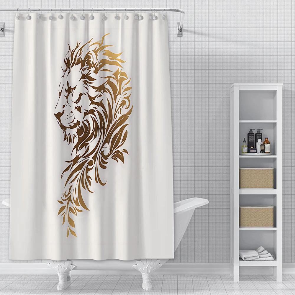 

G-Galatasaray Shower Curtain Waterproof Polyester Fabric Paint Colorful Bath Curtains Home Bathroom Decor Curtain With Hook YL90x180cm