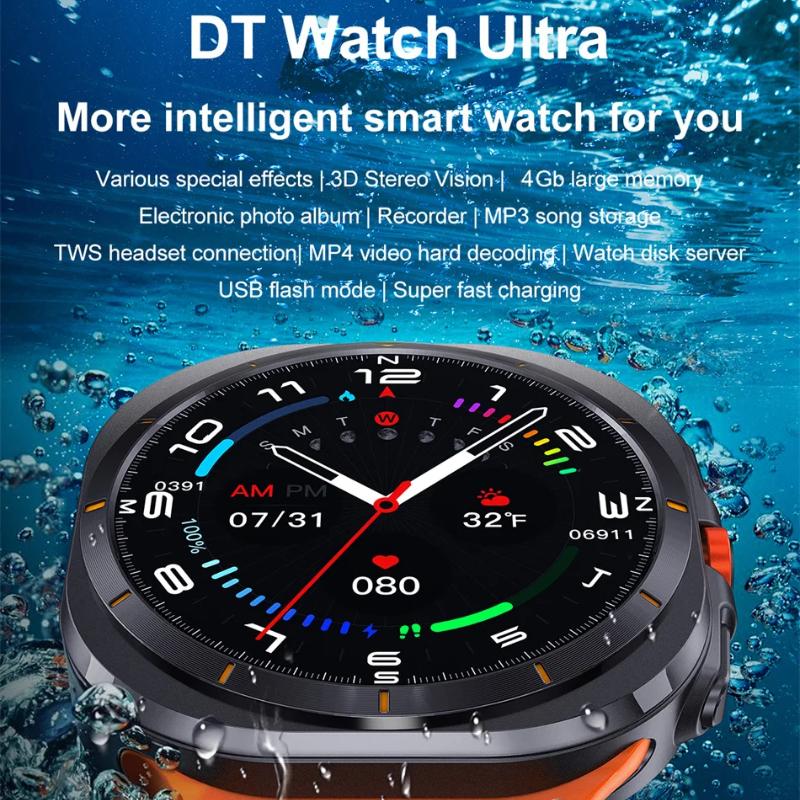 2025 New Smartwatch Watch 7 Man Woman Sports Outdoor Compass Bluetooth Call 32GB NFC Heart Rate Weather For Samsung Smartwatch