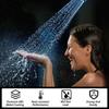 6 Inch LED Shower Head 7 Colors Changing Temperature Sensor Ultra-Quiet Shower Square Fixed Showerhead Rainfall Top Spray