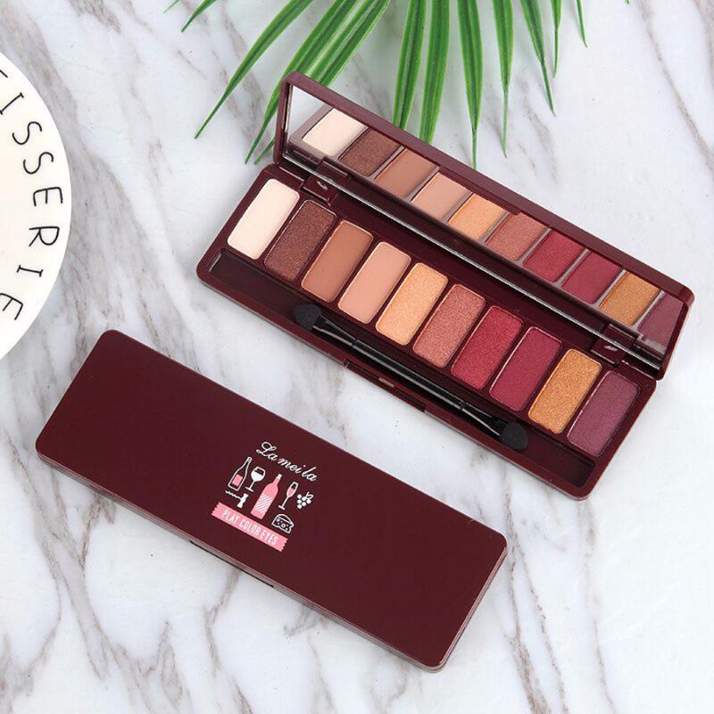 Xiaohongshu Douyin 10-Color Candy Eyeshadow Palette - Shimmer & Matte, Long-Lasting