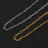 Stainless Steel Handmade Golden Figaro Necklace Chain High Quality Men's and Women's Jewelry