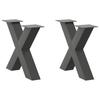 Vidaxl X-Shaped Coffee Table Legs 2 Pcs. Anthracite