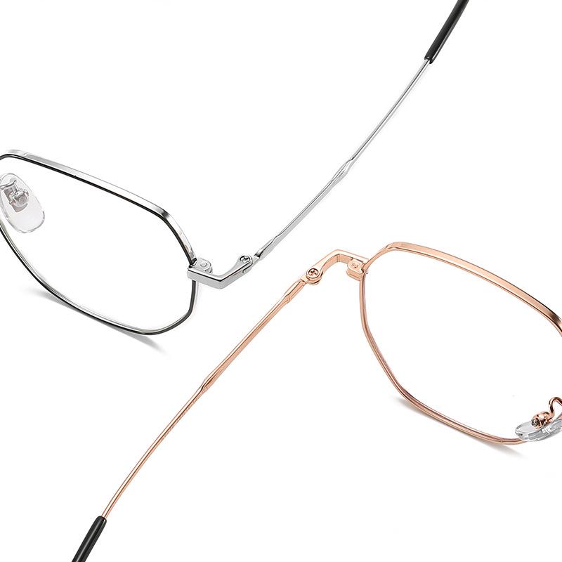 Unisex Ultra-light Titanium Polygonal Glasses Frame with Anti-blue Light for Students 2023 - Model 2417