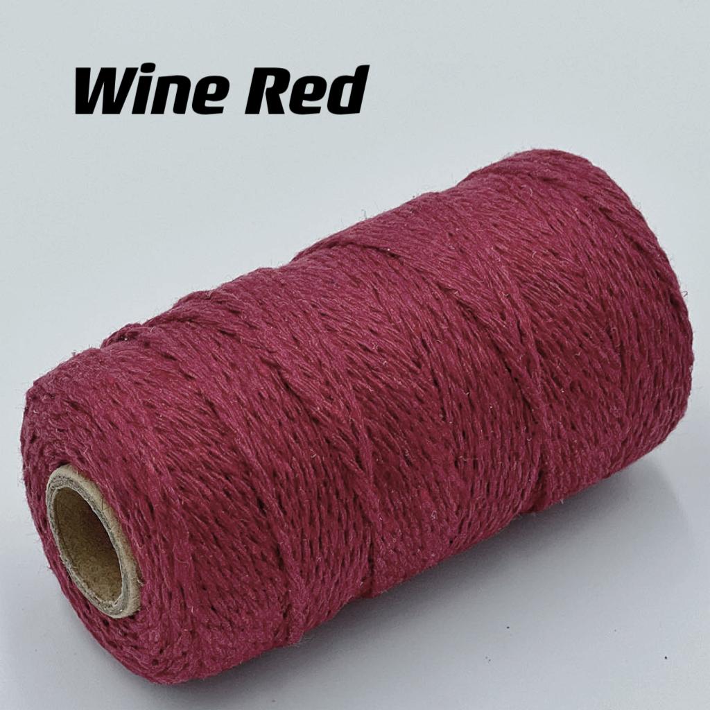 2mm 100m Macrame Cotton Rope Twisted Jute Colored Cotton Two-Color Rope Process For Wall-Mounted Gift Packaging DIY Wedding Deco