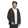 Adidas Denim-Look Reguläre Passform Stretch Gewebtes Kapuzen-Trainingsoberteil Schwarz Größe S Herren BXF22/JSY31 (IS5137)