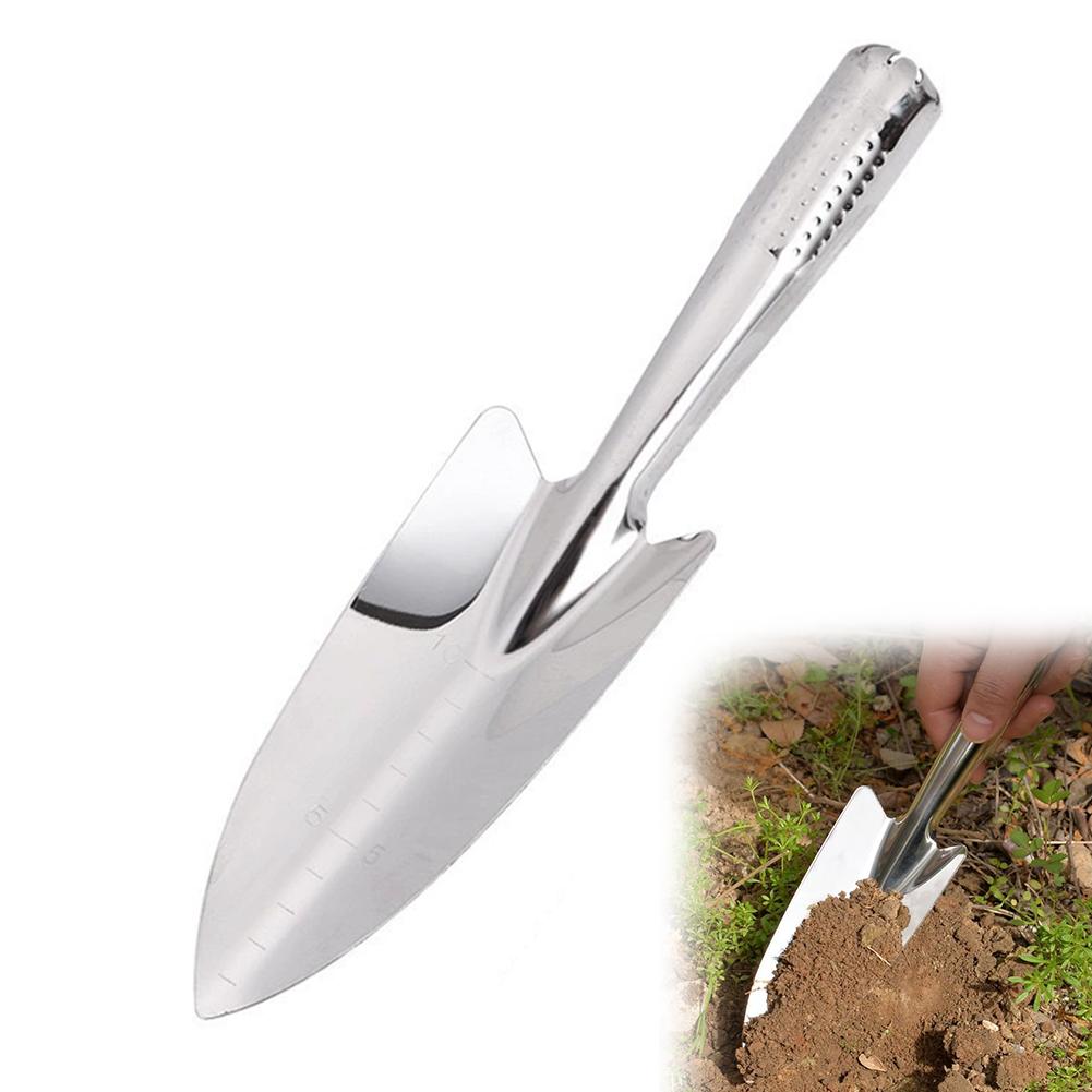 Heavy Duty Stainless Steel Garden Shovel Hand Trowel Rust-Proof Gardening Tool For Planting Transplanting Weeding Digging Yard