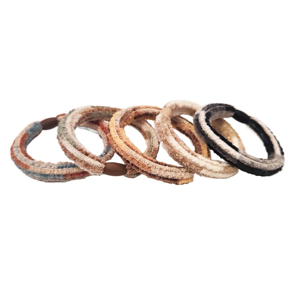 5PC Good Soft Plush Velvet Good High Elasticity Hair Ties Rope for Women Girls Ponytail Holder Korean Hair Accessories