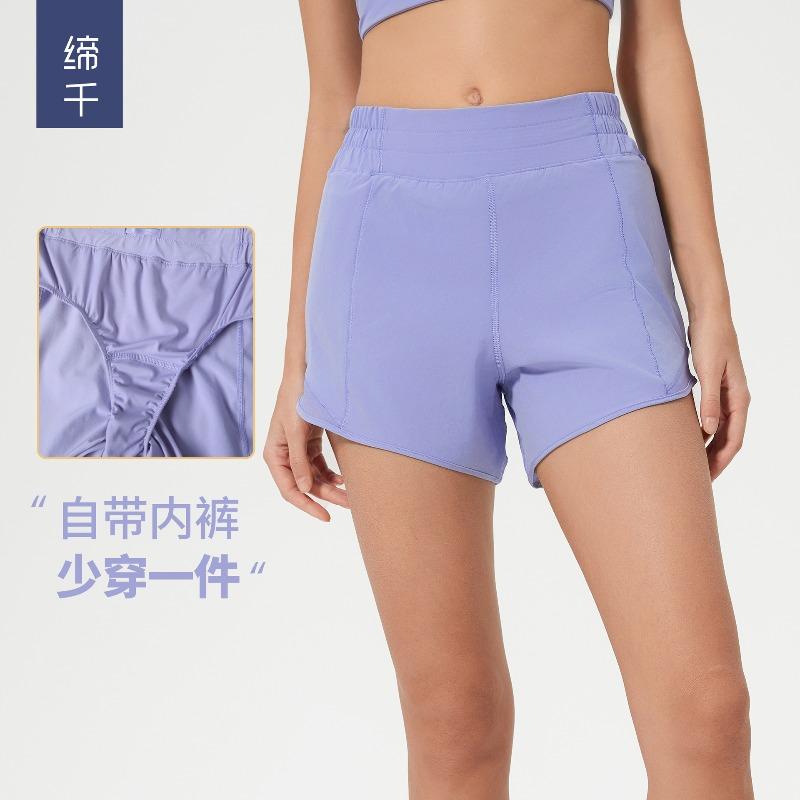 Loose quick-drying sports shorts women's summer lined running training fitness pants high-waisted yoga shorts