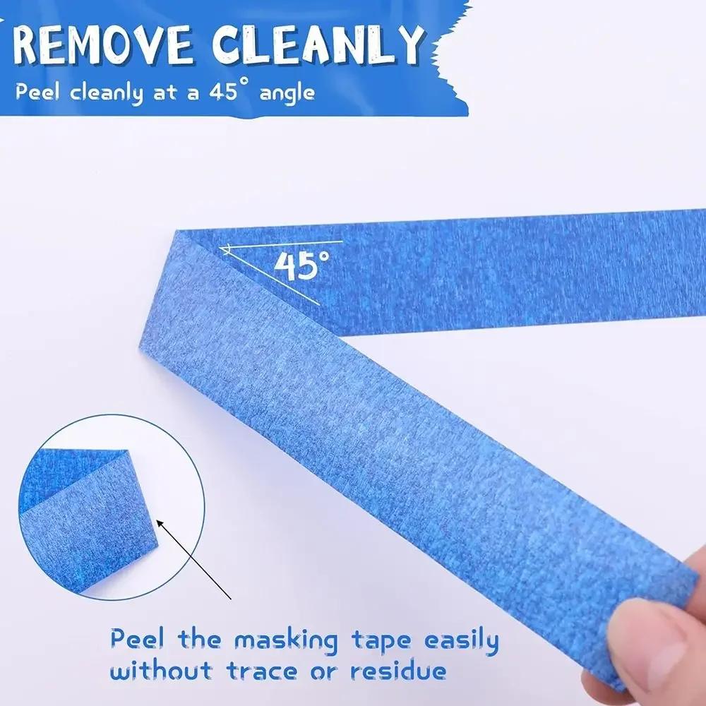 DIY Craft Multi Size Blue Painters Tape Blue Temperature Resistance Painting Masking Tape Car Decor Sticker Decor Craft