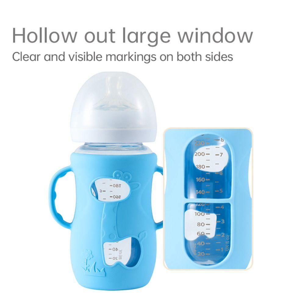 with Handles Baby Bottle Cover Anti Break Baby Bottle Holder Portable Silicone Sleeves  Nursing