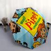 Pippi Langstrumpf Themen-ReiseregenSchirm - 8 Rippen, Automatisches Öffnen und Schließen, Tragbares FaltDesign, Kompakter und Stilvoller Schirm Geeignet