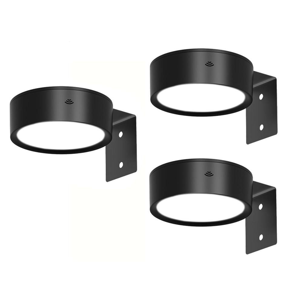 

3 шт. Настенные светильники для картин на батарейках, Светодиодные светильники для постеров с 3 режимами освещения, Магнитный галерейный светильник для картин чёрный