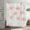 Delicate Pink Flower Printed Shower Curtain Bath Mat Home Decor Waterproof Decorative Window Decoration for Kitchen Bathroom 3D