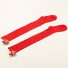 Women Christmas Over Knee Long Socks Cartoon 3D Elk Bowknot Striped Print Thigh High Stockings Holiday Party Hosiery
