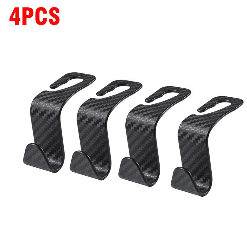 Carbon Fibre Hook Universal Car Seat Headrest Hooks Storage Hanger  Car Back Seat Organizer Holder Auto Interior Accessorie