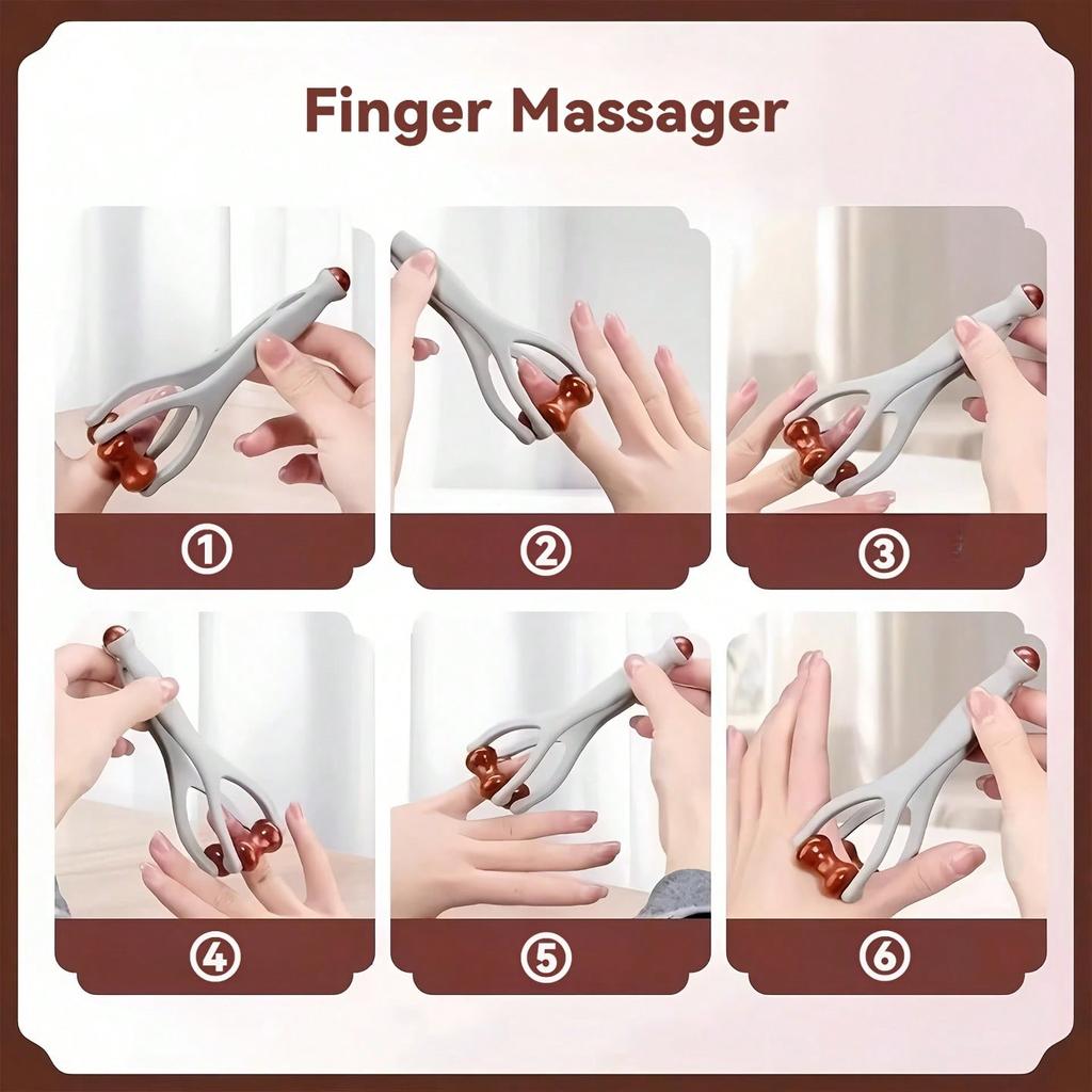 1pc Portable Handheld Finger Massager With Rollers - Finger & Joint Massager Suitable For, For /Travel Use, Ideal Gift For Athletes