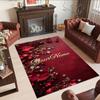 Rose Personalized Text Floor Mat Suitable for Foyer Study room Kitchen Entryway Anti-slip Rug Anime Office Decor