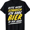 Men's Fun Shirt Please Don't Push I Have Beer In My Hand Party Vintage Graphic Unisex Soft Comfortable Stretched