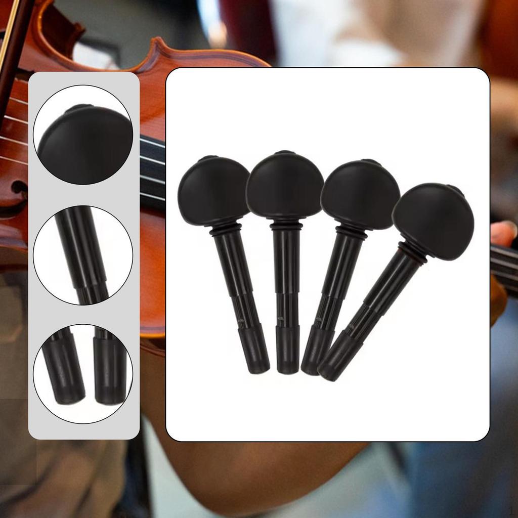 4 Pieces Cello Fiddle Tuning Peg Set String Instrument Accessories Sturdy Mechanical