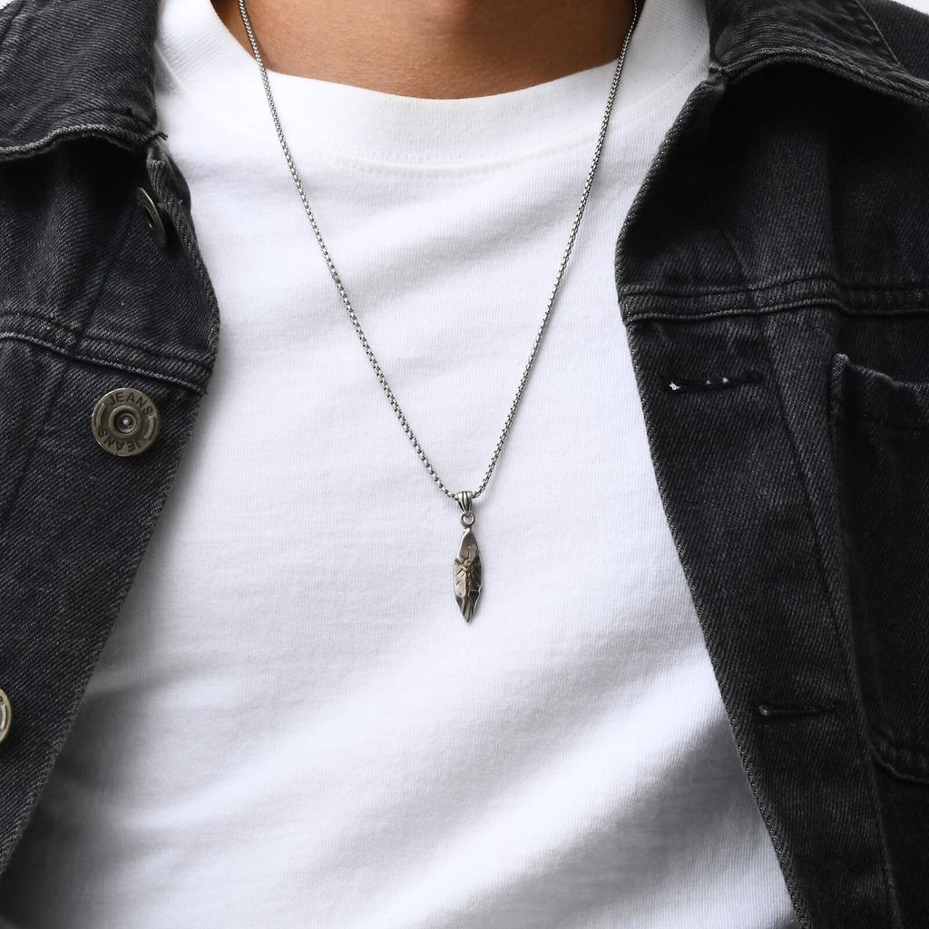 Punk Wishing Stone Necklace for Men Trendy Sun Lion Head Pendant Birthday Gift Anniversary Present