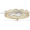 Curve Gold Glass Mirror Centerpieces Perfume Holder Decorative Organizer and Storage Makeup Bathroom Tray Home Vanity
