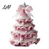 Decorative Yarn Tree for Bookshelves DIY Crochet Christmas Kit Beginner-Friendly Xmas Craft Kit with Bow Handmade Fairy Tale Project And Faux