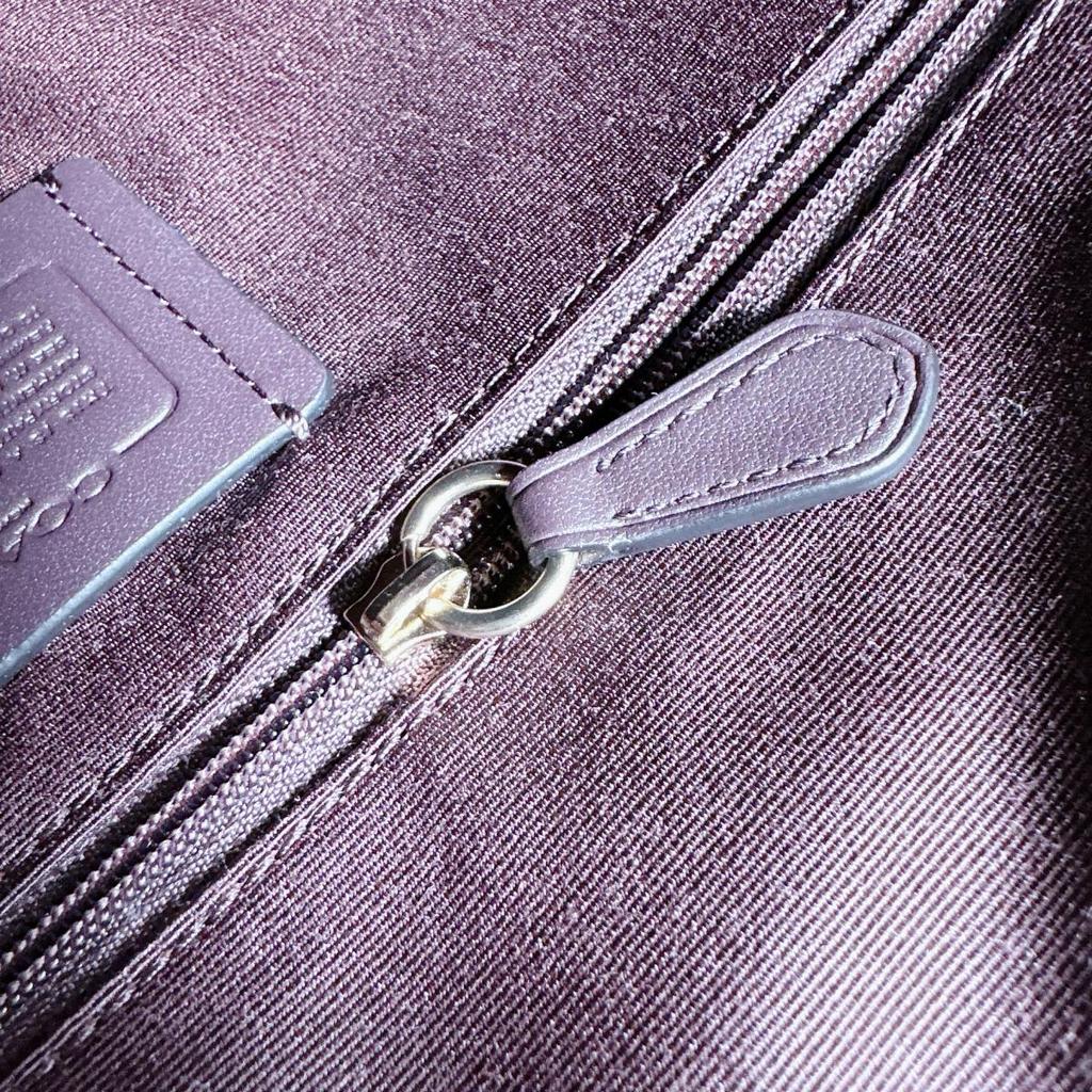 COACH Cross grain gallery tote Tote Bag leather black Women CH285 Used