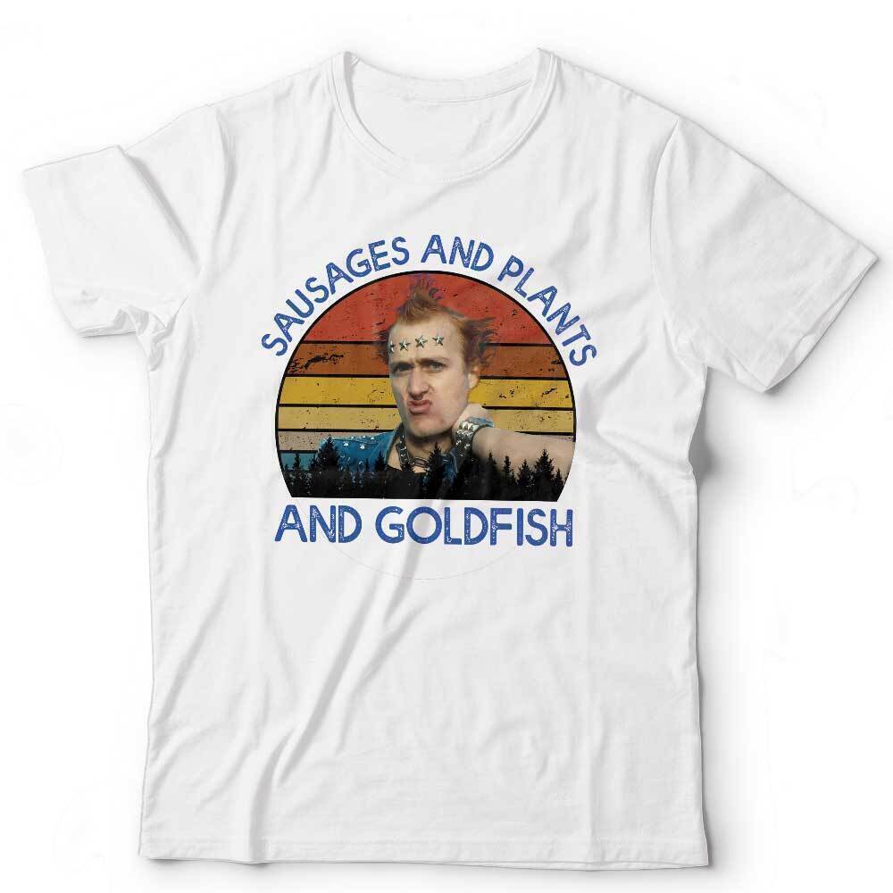 The Young Ones T-shirt Worstjes En Planten En Goudvis Unisex Vyvyan Grappig Retro
