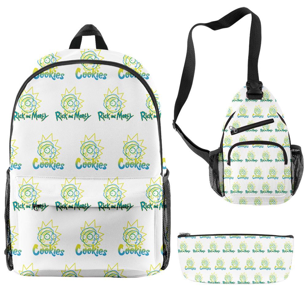 Cook 3D Printing Large Capacity Multifunctional Male And Female Versatile Backpack Student Bag Three-Piece Set